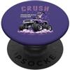 Pancreatic Cancer Awareness Month Purple Crush Pancreatic Cancer Truck Dinosaur Nastro Viola PopSockets PopGrip Adesivo