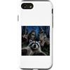 Raccoon Selfie Bigfoot T Rex UFO Custodia per iPhone SE (2020) / 7/8 The Midnight Woods Crew Selfie Funny Hallowen