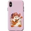 Country Girls Spooky Guitar Art Custodia per iPhone X/XS Ghost Cowgirl Chitarra Carino Country Music Halloween