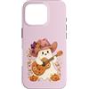 Country Girls Spooky Guitar Art Custodia per iPhone 16 Pro Ghost Cowgirl Chitarra Carino Country Music Halloween