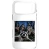 Raccoon Selfie Bigfoot T Rex UFO Custodia per iPhone 17 Pro Max The Midnight Woods Crew Selfie Funny Hallowen