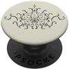 Ornamental Floral Art Y2K 90s Tatuaggio Di Orchidea Tropicale Fiore Ornamento Line Art PopSockets PopGrip Adesivo