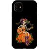 Country Girls Spooky Guitar Art Custodia per iPhone 11 Scheletro Cowgirl Chitarra Halloween Country Music