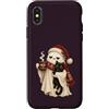 Christmas Season Custodia per iPhone X/XS Divertente gatto fantasma di Natale Meh Holiday Gatto nero