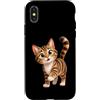 Motivi di gatti per amanti dei gatti, pr Custodia per iPhone X/XS Regalo di design artistico con motivo gatto, simpatico