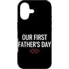 First Holiday Matching & Funny Quote Des Custodia per iPhone 17 La nostra prima festa del papà Nuovo papà Matching
