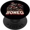 Funny Skeleton Bones Sports Halloween Hu Motocross Dirt Bike Retro Cool Extreme Injury Ferito Stunt PopSockets PopGrip Adesivo