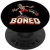 Funny Skeleton Bones Sports Halloween Hu Pattinaggio a rotelle Pattinaggio Retro Cool Atleta Lesioni feriti PopSockets PopGrip Adesivo