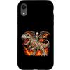 Halloween Gift For Trick Or Treating Spo Custodia per iPhone XR Scheletro che cavalca dinosauro T-Rex Mummia spaventoso Halloween