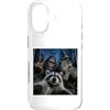 Raccoon Selfie Bigfoot T Rex UFO Custodia per iPhone 17 The Midnight Woods Crew Selfie Funny Hallowen