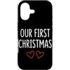 First Holiday Matching & Funny Quote Des Custodia per iPhone 17 Il nostro primo outfit natalizio per coppie abbinate
