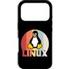 Funny Linux admin hacker nerd IT Geek gi Custodia per iPhone 17 Pro Linux Penguin Programmer Tux Nerd Retro Design