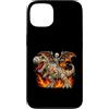 Halloween Gift For Trick Or Treating Spo Custodia per iPhone 13 Scheletro che cavalca dinosauro T-Rex Mummia spaventoso Halloween