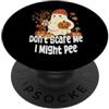 Halloween Gift For Pregnant Trick Or Tre Don't Scare Me I Might Pee Happy Halloween Divertente Gravidanza PopSockets PopGrip Adesivo