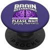 Epilepsy Awareness Month Purple Ribbon F Riavvio del cervello attendere il mese della consapevolezza dell'epilessia PopSockets PopGrip Adesivo