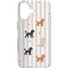 Poodle Vintage Patterns Custodia per iPhone 17 Barboncino Vintage Cuori E Righe L