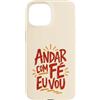 Caminho e Fé Custodia per iPhone 15 Citazione cristiana portoghese Andar Com Fé Fede