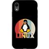 Funny Linux admin hacker nerd IT Geek gi Custodia per iPhone XR Linux Penguin Programmer Tux Nerd Retro Design