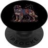 Funny Leonberger Lover Gifts Accessories Leonberger - Farfalla floreale colorata per cani PopSockets PopGrip Adesivo