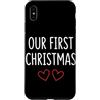 First Holiday Matching & Funny Quote Des Custodia per iPhone XS Max Il nostro primo outfit natalizio per coppie abbinate