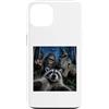 Raccoon Selfie Bigfoot T Rex UFO Custodia per iPhone 13 The Midnight Woods Crew Selfie Funny Hallowen