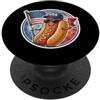 4th of July Hotdog American Flag Funny P 4 luglio Hotdog bandiera americana divertente 4 luglio patriottico PopSockets PopGrip Adesivo