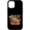 Halloween Gift For Trick Or Treating Spo Custodia per iPhone 12/12 Pro Scheletro che cavalca dinosauro T-Rex Mummia spaventoso Halloween