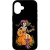Country Girls Spooky Guitar Art Custodia per iPhone 16 Scheletro Cowgirl Chitarra Halloween Country Music