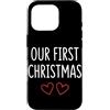 First Holiday Matching & Funny Quote Des Custodia per iPhone 16 Pro Il nostro primo outfit natalizio per coppie abbinate