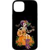 Country Girls Spooky Guitar Art Custodia per iPhone 15 Plus Scheletro Cowgirl Chitarra Halloween Country Music