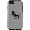 Giant Step Design Co. Custodia per iPhone SE (2020) / 7/8 Nativo Lacrosse Bisonte Bufalo Americano Vintage Lax