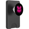 JETC-33 3D Felice Sorridente Malva Faccia - Fucsia PopSockets PopWallet per MagSafe