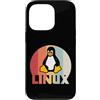 Funny Linux admin hacker nerd IT Geek gi Custodia per iPhone 13 Pro Linux Penguin Programmer Tux Nerd Retro Design