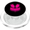 JETC-33 3D Felice Sorridente Malva Faccia - Fucsia PopSockets PopGrip per MagSafe