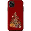 Country Girls Spooky Guitar Art Custodia per iPhone 11 Pro Max Chitarra country zucca Halloween Cowgirl Bling