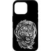 Fierce Tiger Roaring Animal Custodia per iPhone 16 Pro Tigre ruggente Giungla feroce
