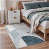 Calore Tappeto Salotto 80x120cm Lavabile Antiscivolo Moderno Blu Grigio | Poliestere Pelo Corto Morbido, Stile Geometrico, Design Sottile, Antimacchia, Adatto agli Animali, Camera, Bambini, Pranzo