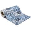 fashion home Pagano Tappeto Cucina Antiscivolo Lavabile in PVC 100%, Passatoia Gommata Antimacchia per Cucina e Ingresso, Runner Resistente all'Acqua, Colore Vietrese Blu misure 51x200 cm