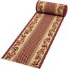 Mazovia Tappeto Passatoia Corridoio 60x175cm Rosso Vegetale Retrò Anni 90 | Tappeto Passatoia per Cucina Lavanderia Camera da Letto Antiallergico Facile da Pulire Adatto Agli Animali Venduto al Metro