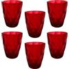 COSE DA CASA 6 Bicchieri in vetro natalizio rosso decorazione natale per una tavola di natale elegante festosa addobbi di casa cl25 idea regalo