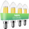 Lepro Lampadina LED E1,2.2W(Equivalente 40W),470 Lumen,Luce Calda 2700K,Classe Energetica A,Risparmio Energetico 94%,Confezione da 4
