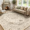 INOVADAY Vintage Tappeto 200x300 cm Tappeti Beige Chiaro | Tappeto Salotto, Tappeto Camera da letto, Lavabile in Lavatrice, Sala da pranzo, Cucina, Morbida, Slavata, Stampato, OEKO