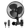 Sweylomi Ventilatore a morsetto con doppia oscillazione, 315 CFM, 2 velocità, 32 dB, timer 2/4/8 ore per tenda, serra, casa, grow (1 pezzi)
