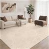 BEIMO Tappeto Salotto Moderno Peonia 3D 240x300CM | Tappeti A Pelo Corto Morbido, Lavabile E Antiscivolo, Adatto Per Soggiorno, Camera Da Letto E Corridoio, Colore Beige