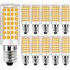 MENTA Lampadine LED E14 9W, Nessun Sfarfallio, Luce Bianca Calda 3000K, 750lm, Equivalente 75W Lampada Alogena, Luce brillante, Risparmio Energetico, Non Dimmerabile, AC220-240V, Φ18*70mm, 10 pezzi
