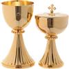 Holyart Calici Pissidi Patene metallo: Calice e Pisside San Germano ottone dorato, Pisside