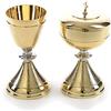 Holyart Calici Pissidi Patene metallo: Calice e Pisside zigrinati oro, Calice