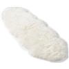 Nordic Sheep tappeto in pelle di agnello in pelle di pecora 170 x 60 cm | La vera pelle di agnello può essere utilizzata sul divano o sul letto, è traspirante e termoregolante | Colore: bianco
