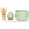 Ulable Set matcha 4 pezzi,ciotola in ceramica frusta supporto e cucchiaio in bambù | Perfetto per cerimonia del tè giapponese, adatto per preparare matcha,polvere,matcha latte,accessorio tradizionale giapponese