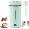 Carastek Bollitore portatile da 500 ml, bollitore elettrico, piccoli bollitori elettrici, bollitore da viaggio, bollitore da viaggio portatile, 3 in 1, doppio strato, acciaio inossidabile 304,